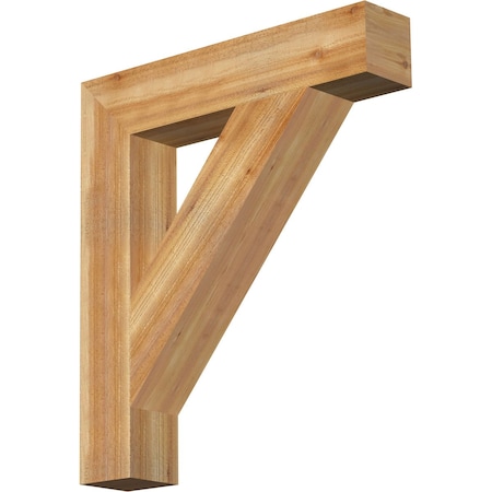 Ekena Millwork Traditional Block Rough Sawn Bracket, Western Red Cedar, 6"W x 32"D x 36"H BKT06X32X36TRA05RWR
